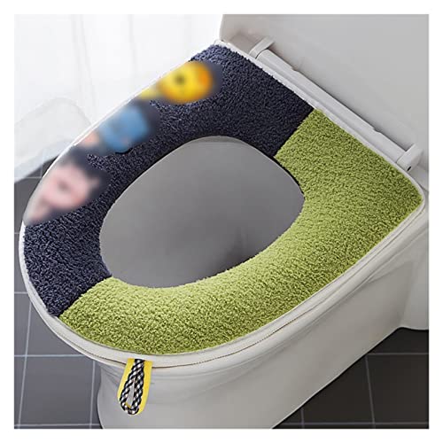 DIPISO ToiletbrilhoezenToiletbrilhoes Huishouden Vier Seizoenen Universele Rits Cartoon Leuke Set Toiletbrilhoes Wasmachine (Kleur: Blauw 1 PC, Maat: 1 st) (Size : Green 1 Pc)