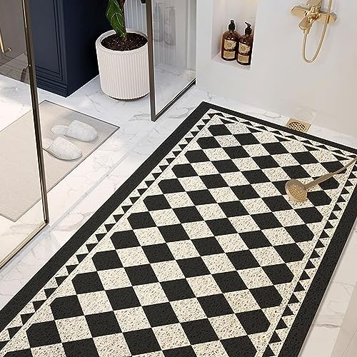 AYVADA Antislip badkuipmat, antislip douchemat, sneldrogende badkuipmatten, voetmat, antislipmat voor badkuip, vloer, badkamer, huis, keuken, hotel (Kleur: D, Maat: 90x90CM)