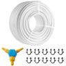 VEVOR P49-1-100 AL 100 m, 5/8 '' Diameter Plastic Samengestelde Zuurstofbarrière, 0.08" Dikte Stralingswarmte Vloer Sanitair Binnenste Aluminiumlaag PEX Tubing Pijp, Wit