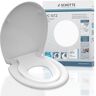 Schütte Wc-bril Family White Duroplast, toiletbril met softclosemechanisme en snelsluiting, wc-bril met afneembaar kinderzitje, maximale belasting 150 kg, wit 82940