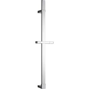 WENKO Douchestang Basic, glijstang voor douche in een hoekig design voor een elegante look, van roestvrij staal met houder voor handdouche en verschuifbare wandhouder, 68 cm, chroom WENKO Douchestang Basic, glijstang voor douche in een hoekig design voor een elegante look, van roestvrij staal met houder voor handdouche en verschuifbare wandhouder, 68 cm, chroom