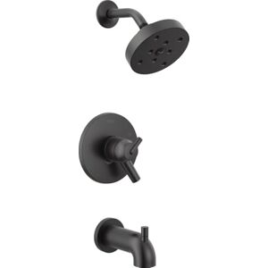 DELTA Faucet Trinsic 17 Series Dual-Function Tub and Shower Trim Kit, Shower Faucet, Single-Spray H2Okinetic Shower Head, Matte Black T17459-BL (Valve Not Included) DELTA Faucet Trinsic 17 Series Dual-Function Tub and Shower Trim Kit, Shower Faucet, Single-Spray H2Okinetic Shower Head, Matte Black T17459-BL (Valve Not Included)