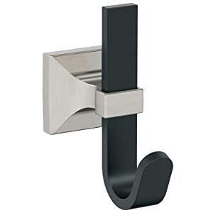 Amerock Burbank Decoratieve wandhaak, 1 tanden, mat, zwart/satijn-nikkel Amerock Burbank Decoratieve wandhaak, 1 tanden, mat, zwart/satijn-nikkel