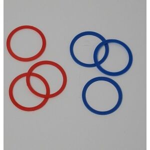 ACQUASTILLA 112021 plaatjes blauw en rood voor kranen, meerkleurig, 10 stuks ACQUASTILLA 112021 plaatjes blauw en rood voor kranen, meerkleurig, 10 stuks