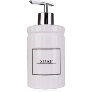 accentra Zeepdispenser Vintage van keramiek, wit met opdruk SOAP, vloeibare zeepdispenser, badkameraccessoire voor wastafel, bad of douche accentra Zeepdispenser Vintage van keramiek, wit met opdruk SOAP, vloeibare zeepdispenser, badkameraccessoire voor wastafel, bad of douche