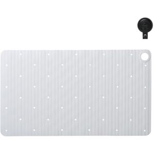 Sealskin Ribb Anti-slip badmat 40x70 cm wit inclusief zwarte haak Sealskin Ribb Anti-slip badmat 40x70 cm wit inclusief zwarte haak