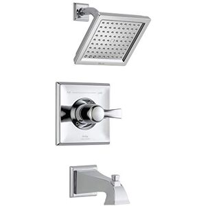 DELTA Faucet Dryden 14 Series Single-Function Tub and Shower Trim Kit with Single-Spray Touch-Clean Shower Head, Chrome, 2.0 GPM Water Flow, T14451-WE (Valve Not Included) DELTA Faucet Dryden 14 Series Single-Function Tub and Shower Trim Kit with Single-Spray Touch-Clean Shower Head, Chrome, 2.0 GPM Water Flow, T14451-WE (Valve Not Included)