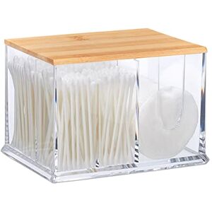 Relaxdays Acryl Wattenstaafjes Organizer - Transparante Opbergdoos voor Badkamer Relaxdays Acryl Wattenstaafjes Organizer - Transparante Opbergdoos voor Badkamer