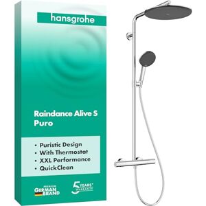 hansgrohe Raindance Alive S Puro Douchesysteem - Met Thermostaat, 300mm, Chroom hansgrohe Raindance Alive S Puro Douchesysteem - Met Thermostaat, 300mm, Chroom