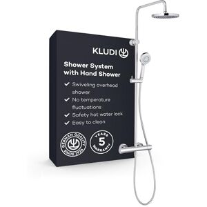Kludi X3 Douche Systeem - Thermostaat, Regen & Handdouche Kludi X3 Douche Systeem - Thermostaat, Regen & Handdouche
