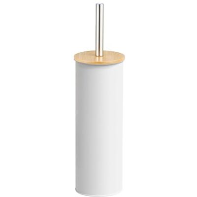 Amig Naturline Toiletborstelhouder Ø95 x 380 mm Staal en bamboe Wit Duurzame en elegante toiletborstelhouder Natuurlijk design dat bij elke badkamerstijl past Amig Naturline Toiletborstelhouder Ø95 x 380 mm Staal en bamboe Wit Duurzame en elegante toiletborstelhouder Natuurlijk design dat bij elke badkamerstijl past