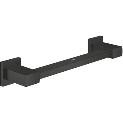 Grohe Start Cube, badkuipgreep (voor veiligheid in de badkuip, 35 cm lang, boorafstand 30 cm, om te boren, incl. pluggen en schroeven, verborgen bevestiging), hoekig, zwart, 410942430 Grohe Start Cube, badkuipgreep (voor veiligheid in de badkuip, 35 cm lang, boorafstand 30 cm, om te boren, incl. pluggen en schroeven, verborgen bevestiging), hoekig, zwart, 410942430