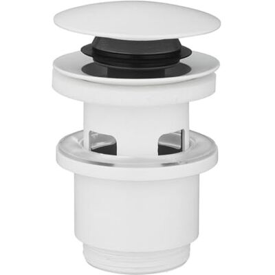 Rousseau Edouard Clic-Clac wastafelafvoer, diameter 63 mm, NF gecertificeerd, met overloop, standaard, witte afwerking Rousseau Edouard Clic-Clac wastafelafvoer, diameter 63 mm, NF gecertificeerd, met overloop, standaard, witte afwerking