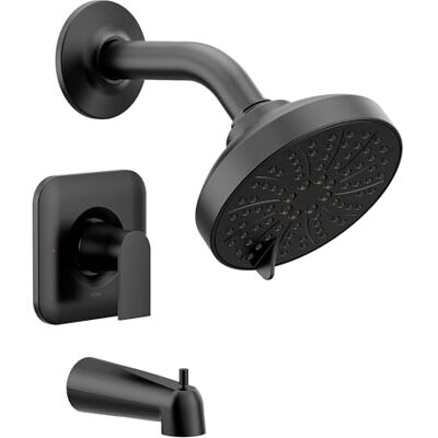 Moen T2473EPBL Genta Posi-Temp drukbalancering Eco-Prestaties Moderne Bad en Douche Trim Zonder Ventiel, Mat Zwart Moen T2473EPBL Genta Posi-Temp drukbalancering Eco-Prestaties Moderne Bad en Douche Trim Zonder Ventiel, Mat Zwart