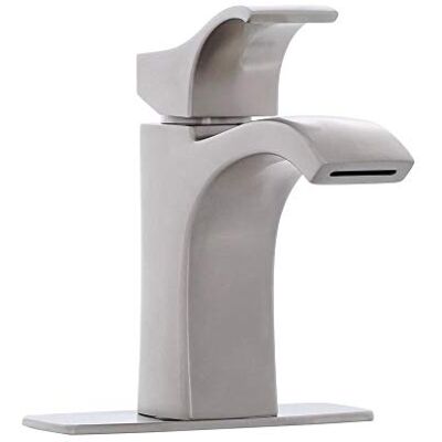 PFISTER Venturi Bathroom Sink Faucet, Single Control, 1-Handle, Single Hole, Spot Defense Brushed Nickel Finish, LF042VNGS PFISTER Venturi Bathroom Sink Faucet, Single Control, 1-Handle, Single Hole, Spot Defense Brushed Nickel Finish, LF042VNGS