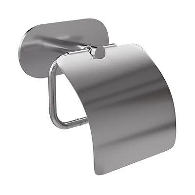 Amig Zelfklevende toiletrolhouder met deksel voor de badkamer, model EA-4 Schroefloze zelfklevende toiletrolhouder 140 x 125 mm Roestvrij staal Matzilver Amig Zelfklevende toiletrolhouder met deksel voor de badkamer, model EA-4 Schroefloze zelfklevende toiletrolhouder 140 x 125 mm Roestvrij staal Matzilver