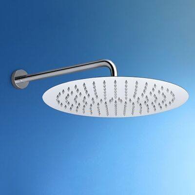 JOHO Regendouche douchekop groot rond 30 cm, overhoofddoucheset van 304 roestvrij staal met bombestendige douchearm, wandarm (D30cm/40cm) JOHO Regendouche douchekop groot rond 30 cm, overhoofddoucheset van 304 roestvrij staal met bombestendige douchearm, wandarm (D30cm/40cm)