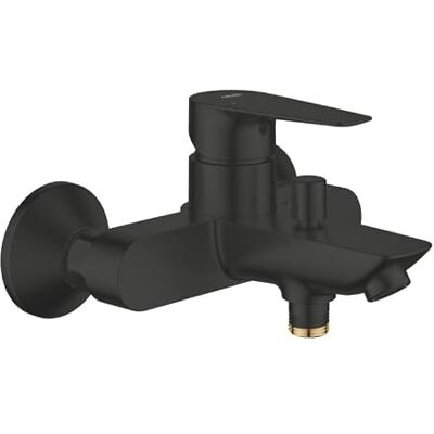 Grohe Start Edge – Opbouw bad-douchekraan met automatische omsteller (wandmontage, 35 mm keramische cartridge, geïntegreerde terugslagklep, baduitloop met sproeier), matzwart, 241982431 Grohe Start Edge – Opbouw bad-douchekraan met automatische omsteller (wandmontage, 35 mm keramische cartridge, geïntegreerde terugslagklep, baduitloop met sproeier), matzwart, 241982431