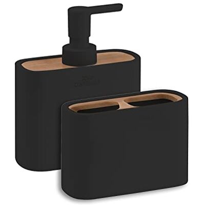 Gedy Melbourne 2-delige Set - Zeepdispenser & Beker voor tandenborstel - Badkameraccessoires Gedy Melbourne 2-delige Set - Zeepdispenser & Beker voor tandenborstel - Badkameraccessoires