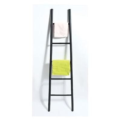MSV Handdoekrek - 5 niveaus bamboe zwart - Badkamer accessoire MSV Handdoekrek - 5 niveaus bamboe zwart - Badkamer accessoire