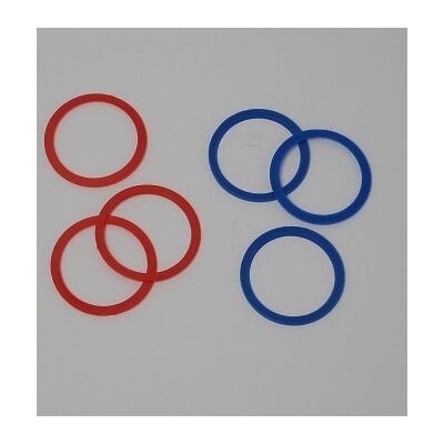 ACQUASTILLA 112021 plaatjes blauw en rood voor kranen, meerkleurig, 10 stuks ACQUASTILLA 112021 plaatjes blauw en rood voor kranen, meerkleurig, 10 stuks