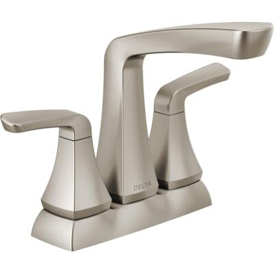 DELTA Faucet Vesna Centerset Bathroom Faucet Brushed Nickel, Bathroom Sink Faucet, Drain Assembly, Worry-Free Drain Catch, SpotShield Brushed Nickel 25789LF-SP DELTA Faucet Vesna Centerset Bathroom Faucet Brushed Nickel, Bathroom Sink Faucet, Drain Assembly, Worry-Free Drain Catch, SpotShield Brushed Nickel 25789LF-SP
