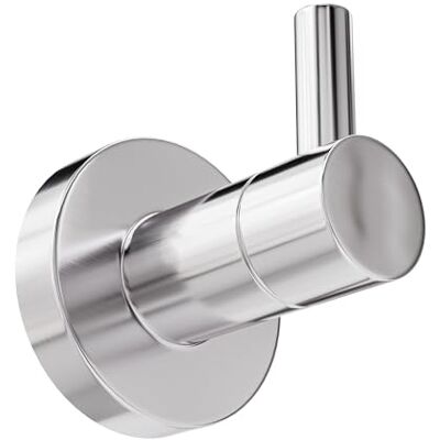 Amig Handdoekhanger voor de badkamer, model Gorliz-5 Handdoekhaak inclusief schroeven 46 x 55 x 52 mm Roestvrij staal Zilver Chroomafwerking Amig Handdoekhanger voor de badkamer, model Gorliz-5 Handdoekhaak inclusief schroeven 46 x 55 x 52 mm Roestvrij staal Zilver Chroomafwerking
