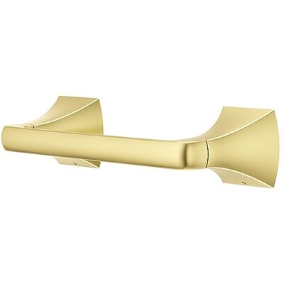 PFISTER Bruxie Toilet Paper Holder, Bathroom Tissue Roll Holder, Wall-Mounted, Screw-in, Brushed Gold Finish, BPHBIE0BG PFISTER Bruxie Toilet Paper Holder, Bathroom Tissue Roll Holder, Wall-Mounted, Screw-in, Brushed Gold Finish, BPHBIE0BG