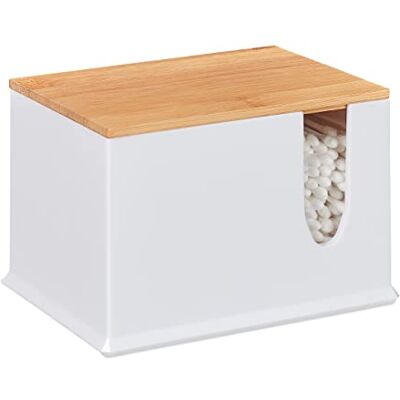 Relaxdays Wattenstok Organizer - Acryl, Transparant, Badkamer Relaxdays Wattenstok Organizer - Acryl, Transparant, Badkamer