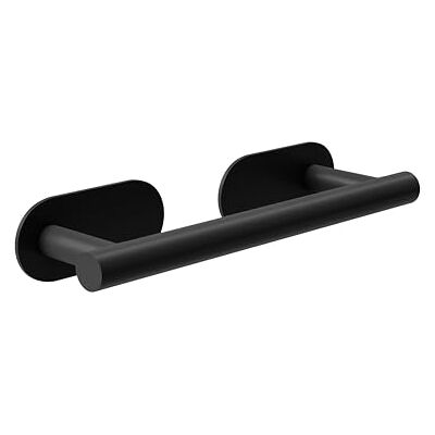 Amig Zelfklevende handdoekhouder voor de badkamer, model Ea-1 Wandgemonteerde handdoekhouder, schroefloos zelfklevend 230 x Ø19 x 70 x 45 mm Roestvrij staal Matzwart Amig Zelfklevende handdoekhouder voor de badkamer, model Ea-1 Wandgemonteerde handdoekhouder, schroefloos zelfklevend 230 x Ø19 x 70 x 45 mm Roestvrij staal Matzwart