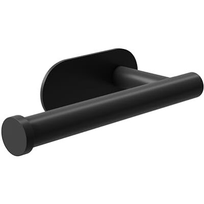 Amig Zelfklevende toiletrolhouder voor de badkamer, model Ea-3 Schroefloze zelfklevende toiletrolhouder 164 x 70 x 45 mm Roestvrij staal Matzwart Amig Zelfklevende toiletrolhouder voor de badkamer, model Ea-3 Schroefloze zelfklevende toiletrolhouder 164 x 70 x 45 mm Roestvrij staal Matzwart