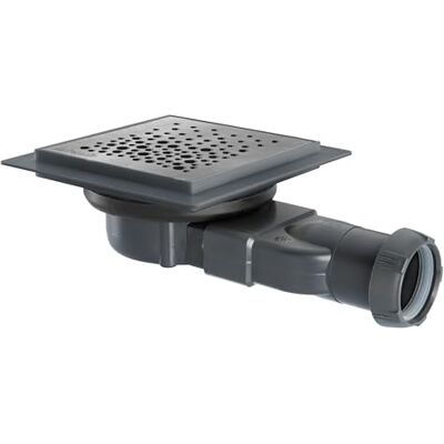Wirquin 30723970 Venisio compacte afvoergarnituur en slank membraan voor doucheafvoer, grijs Wirquin 30723970 Venisio compacte afvoergarnituur en slank membraan voor doucheafvoer, grijs