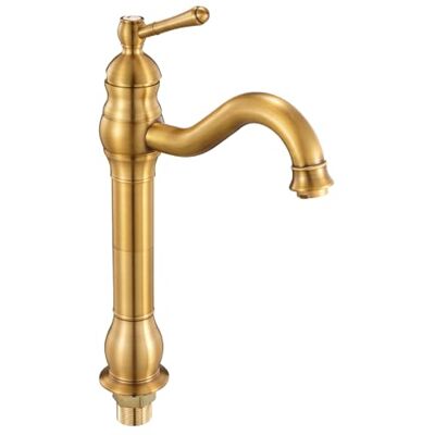 VEVOR Wastafelkraan met enkele handgreep, massief messing keukenkraan met één handvat, keukenkraan met 1 of 3 gaten met drukknop, geschikt voor badkamer, camper, bar, openbaar toilet VEVOR Wastafelkraan met enkele handgreep, massief messing keukenkraan met één handvat, keukenkraan met 1 of 3 gaten met drukknop, geschikt voor badkamer, camper, bar, openbaar toilet