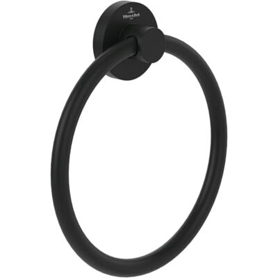 Villeroy & Boch Elements Tender handdoekrek, rond – matzwart Wandgemonteerde handdoekring van zink, 164 x 32 x 185 mm, TVA151005000K5 Villeroy & Boch Elements Tender handdoekrek, rond – matzwart Wandgemonteerde handdoekring van zink, 164 x 32 x 185 mm, TVA151005000K5