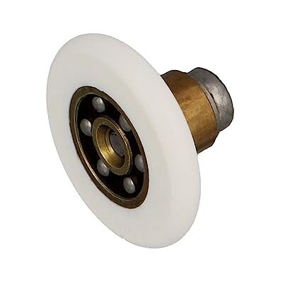 Amig Douchedeurlager Set van 2 stuks Ø 20/6 mm Voorlager en M4x12 schroef Voor schuifdeuren van badkamerdouches Wit polyamide Amig Douchedeurlager Set van 2 stuks Ø 20/6 mm Voorlager en M4x12 schroef Voor schuifdeuren van badkamerdouches Wit polyamide
