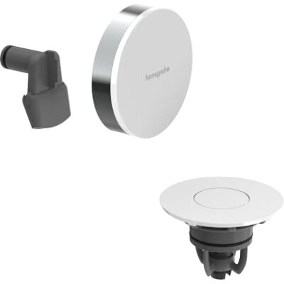 Hansgrohe Exafill Kleurset Badafvoer, vul en -overloop Set, Chroom hoes high gloss white, met push-open waste, instelbare wateringang, max. 23 l/min, 58119000 Hansgrohe Exafill Kleurset Badafvoer, vul en -overloop Set, Chroom hoes high gloss white, met push-open waste, instelbare wateringang, max. 23 l/min, 58119000