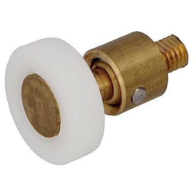 Amig Douchedeurlager Set van 2 stuks Ø 21 x 30 mm Scharnierende lager en M6-schroef Voor schuifdeuren van badkamerdouches Wit nylon Amig Douchedeurlager Set van 2 stuks Ø 21 x 30 mm Scharnierende lager en M6-schroef Voor schuifdeuren van badkamerdouches Wit nylon
