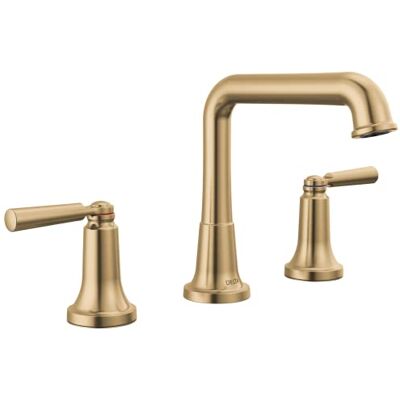 DELTA Saylor Brushed Gold Bathroom Faucet 3 Hole, 8 Inch Widespread Bathroom Sink Faucet for Vanity, Metal Push-Pop Drain Assembly, Champagne Bronze 3536-CZMPU-DST DELTA Saylor Brushed Gold Bathroom Faucet 3 Hole, 8 Inch Widespread Bathroom Sink Faucet for Vanity, Metal Push-Pop Drain Assembly, Champagne Bronze 3536-CZMPU-DST
