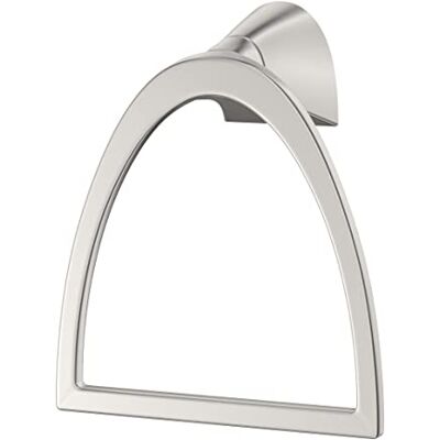 PFISTER Karci Towel Ring, Hand Towel Holder for Bathroom, Wall-Mounted, Screw-In, Spot Defense Brushed Nickel Finish, BRBKA0GS PFISTER Karci Towel Ring, Hand Towel Holder for Bathroom, Wall-Mounted, Screw-In, Spot Defense Brushed Nickel Finish, BRBKA0GS