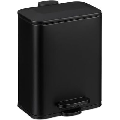 RELAXDAYS Prullenbak - Pedal 5L Soft-Close Modern Zwart RELAXDAYS Prullenbak - Pedal 5L Soft-Close Modern Zwart