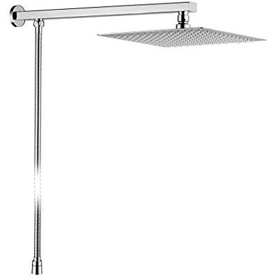 GRIFEMA G7007 Regendouchekop, met Douchearm en Doucheslang, Roestvrij Staal, Verchroomd, 25 x 25 cm GRIFEMA G7007 Regendouchekop, met Douchearm en Doucheslang, Roestvrij Staal, Verchroomd, 25 x 25 cm