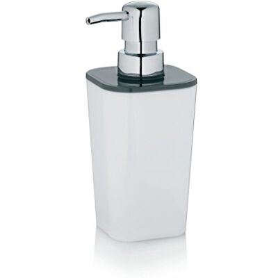 Kela Badkamer 22590 Zeepdispenser, Plastic, Wit/Grijs, 7.5 X 7.5 X 17 Cm Kela Badkamer 22590 Zeepdispenser, Plastic, Wit/Grijs, 7.5 X 7.5 X 17 Cm