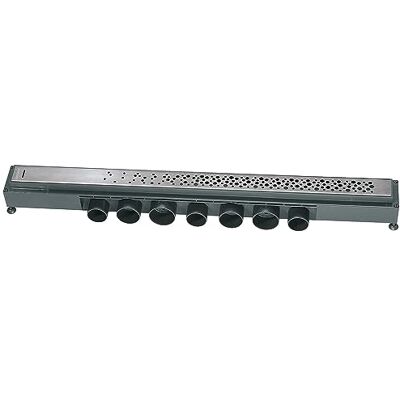 Wirquin Venisio 30723951 douchegoot L.700 mm met soda-rooster van roestvrij staal, breedte 43 mm, waterdruppeldesign, verchroomd Wirquin Venisio 30723951 douchegoot L.700 mm met soda-rooster van roestvrij staal, breedte 43 mm, waterdruppeldesign, verchroomd