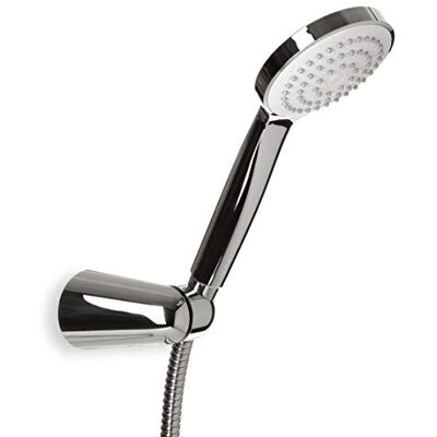 Tatay Handdouche Calma met Houder en Slang 1.5m met 10 cm Diameter 5 Standen Materiaal ABS Waterbesparend Systeem en Antikalk Solide Bouw Handige Details, Chroom Tatay Handdouche Calma met Houder en Slang 1.5m met 10 cm Diameter 5 Standen Materiaal ABS Waterbesparend Systeem en Antikalk Solide Bouw Handige Details, Chroom