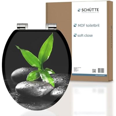 Schütte Dark Stones en Bamboe WC-zit - Toiletbril Schütte Dark Stones en Bamboe WC-zit - Toiletbril
