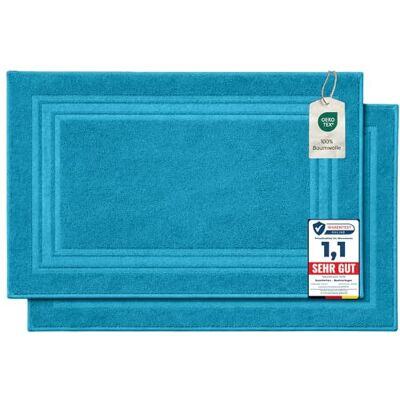 Komfortec Badmat Set, 2 Stuks, 100% Katoen, 600 GSM, Handdoekdikte, Hotelkwaliteit, Zachte en Sterk Absorberende Douchemat, 50 x 70 cm Komfortec Badmat Set, 2 Stuks, 100% Katoen, 600 GSM, Handdoekdikte, Hotelkwaliteit, Zachte en Sterk Absorberende Douchemat, 50 x 70 cm