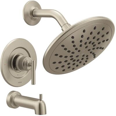 Moen T3003EPBN Gibson badkuip-douchearmatuur, geborsteld nikkel Moen T3003EPBN Gibson badkuip-douchearmatuur, geborsteld nikkel