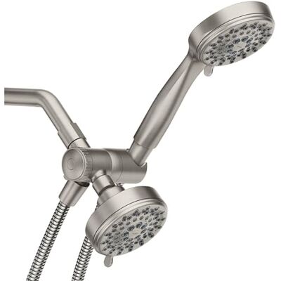 Moen 20016SRN Ignite Five-Function 3 3/4" Diameter Standaard Spuitkop met Handdouche, Zilver Moen 20016SRN Ignite Five-Function 3 3/4" Diameter Standaard Spuitkop met Handdouche, Zilver