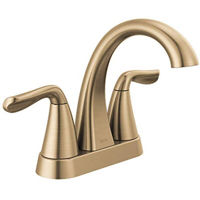 DELTA Faucet Arvo Gold Badkamer Kraan, Centerset Badkamer Kraan Goud, Badkamer Wastafel Kraan, Afvoer Montage Inbegrepen, Champagne Brons 25840LF-CZ DELTA Faucet Arvo Gold Badkamer Kraan, Centerset Badkamer Kraan Goud, Badkamer Wastafel Kraan, Afvoer Montage Inbegrepen, Champagne Brons 25840LF-CZ