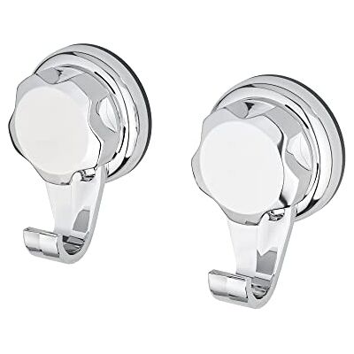 Compactor Set van 2 Bestlock Wandgemonteerde Kleine Haken, Geen Boren Zuignap Montage, Ondersteunt tot 4 kg, Roestvrij Chroom Verguld IJzer, 5,4 x 4 x 8 cm, Chroom Compactor Set van 2 Bestlock Wandgemonteerde Kleine Haken, Geen Boren Zuignap Montage, Ondersteunt tot 4 kg, Roestvrij Chroom Verguld IJzer, 5,4 x 4 x 8 cm, Chroom